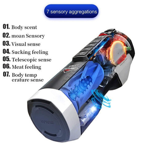 LETEN - Future Pro Telescopic Bluetooth Male Masturbator / Auto Heating & Moan & AirBag