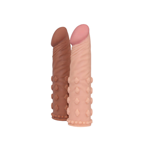 LOVETOY Pleasure X Tender Penis Sleeve Ribbed Edition Add 2 Inch