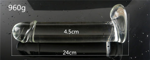 XL Glass Realistic Dildo - Regular/Large