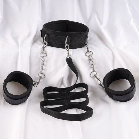 BDSM Anal Hook Bondage Kit with Handcuffs & Collar