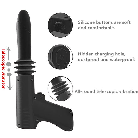 Thrusting Gun Automatic Telescopic Dildo Vibrator Sex Machine