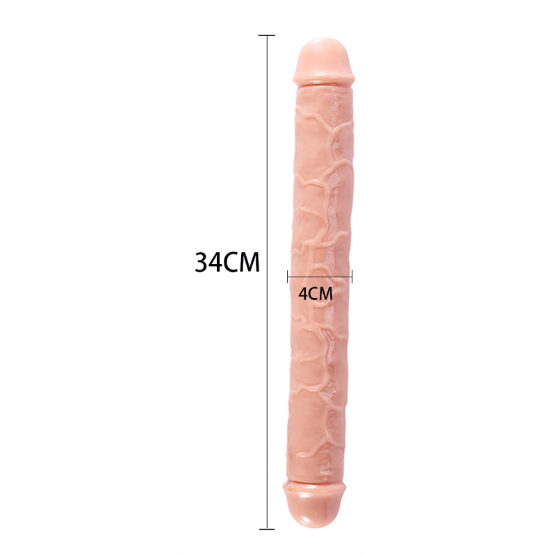 DY Crystal Double Penetration Dildo - Nude 3 Size Optional