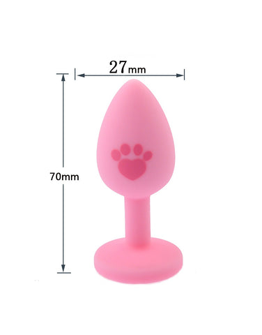 Cat Claw Furry Tail Silicone Anal Plug - White