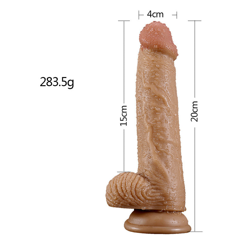 DY 20cm Super Realistic Dildo with Suction Cup - Nude