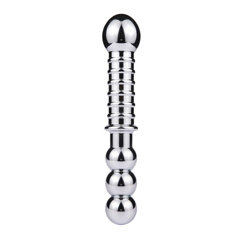RY Stainless Steel 19cm Anal Beads & Butt Plug