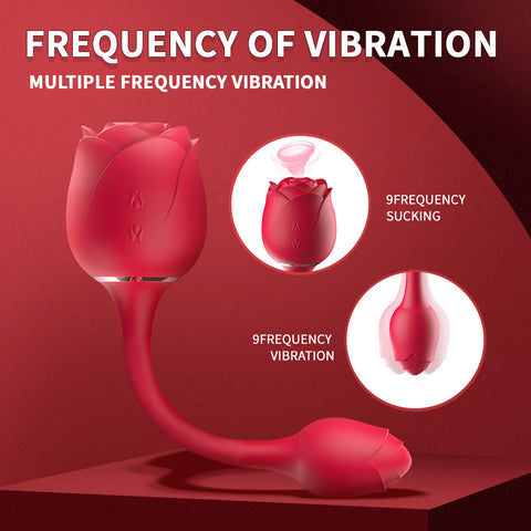 S-HANDE 2 in 1 Rose Clitoris Suction & G-Spot Vibrator Love Egg