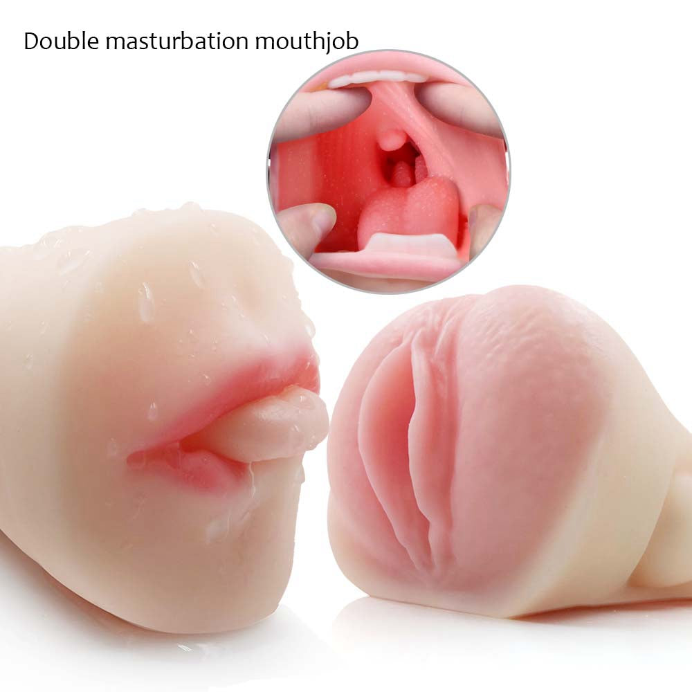 MD Realistic Pussy & Mouth Silicone Male Masturbator - Mouth Edition