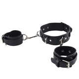 BDSM Collar & Handcuffs Restraint Bondage Kit with Anal Hook / 3 Editions