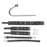 BDSM Collar & Handcuffs Restraint Bondage Kit with Anal Hook / 3 Editions