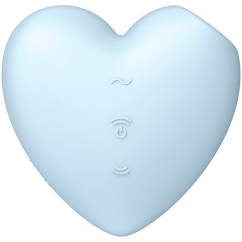 SATISFYER Cutie Heart Air Pulse Clitoral Stimulator Vibrator - Blue