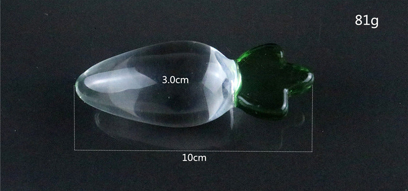 Cute Radish Glass Anal Plugs - S/M/L