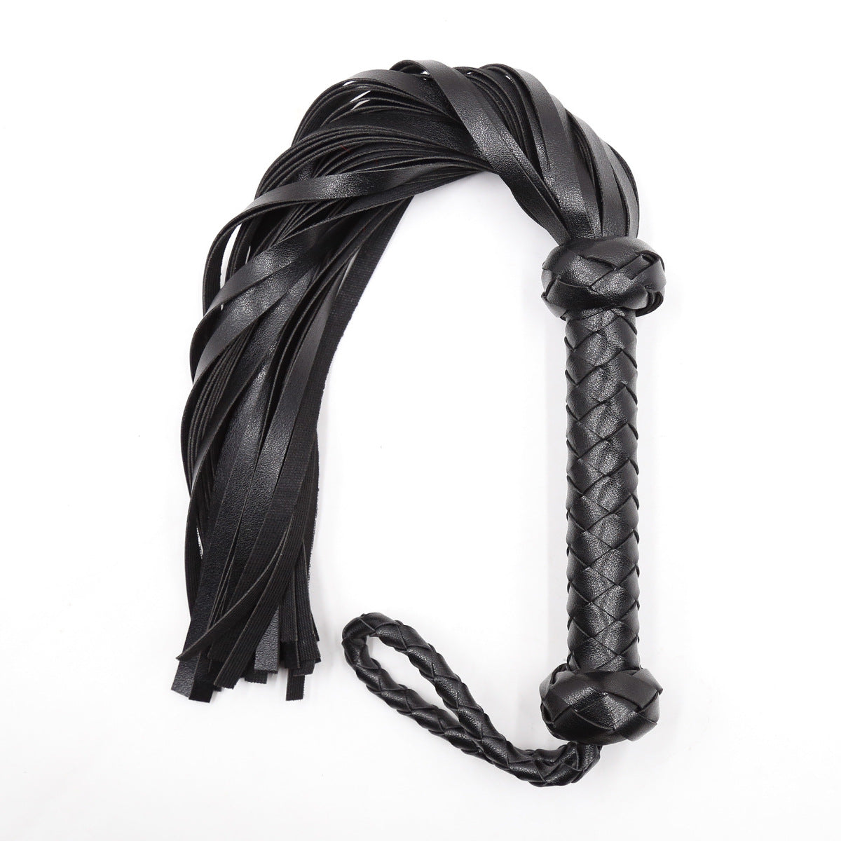 59.5cm Tassels Bondage Whip - Black