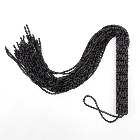 50cm Faux Leather Tassels Bondage Flogger - Black