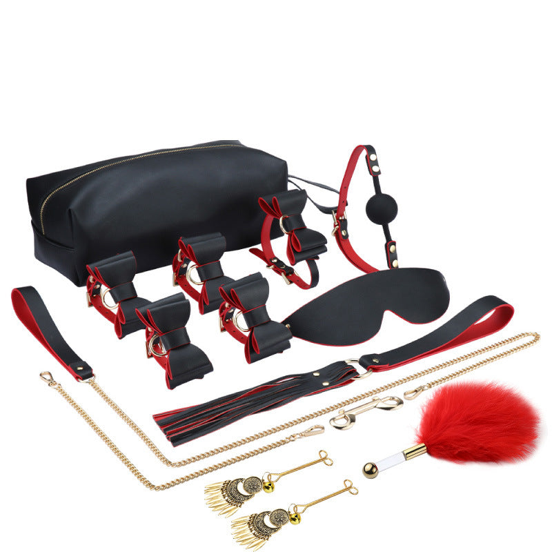 RY 9pcs Premium Bondage Kit - Red&black