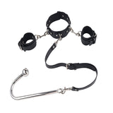 BDSM Collar & Handcuffs Restraint Bondage Kit with Anal Hook / 3 Editions