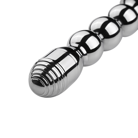 RY Flexible Aluminum Alloy Vibrating Anal Plug / Butt Beads Vibrator - USB Rechargeable