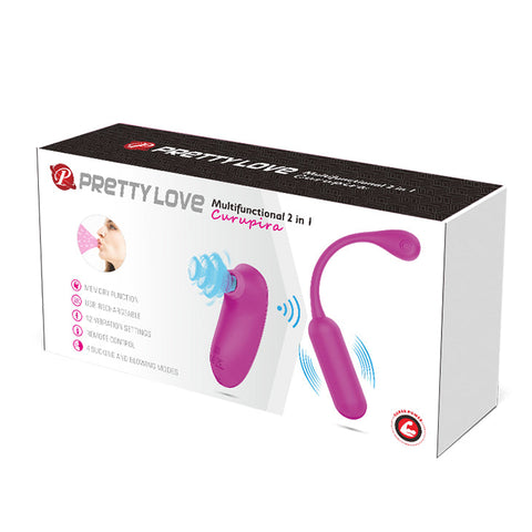 Pretty Love Curupira - Remote Control Suction Stimulator & Wearable Vibrator Kit