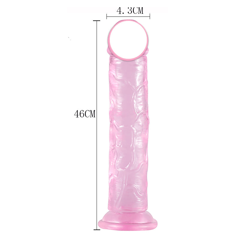 DY Crystal Jelly Realistic Dildo - Pink 6 Size Optional