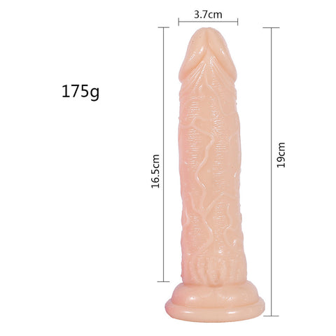 DY 19cm Crystal Realistic Dildo with Suction Cup