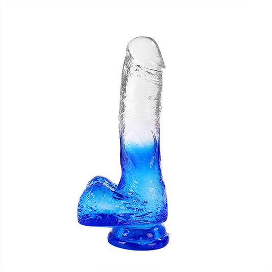 DY 5.2'' Crystal Realistic Dildo - Blue