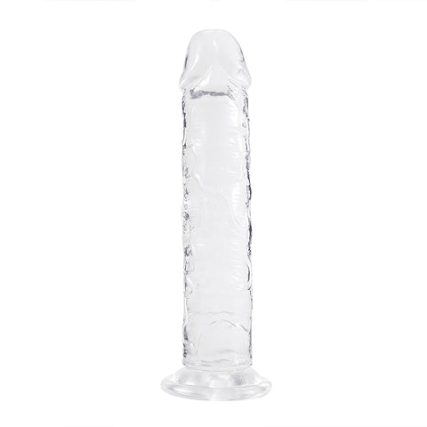 DY Crystal Jelly Realistic Dildo Clear 6 Size Optional