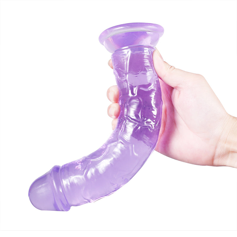 DY Crystal Jelly Realistic Dildo - Purple 6 Size Optional