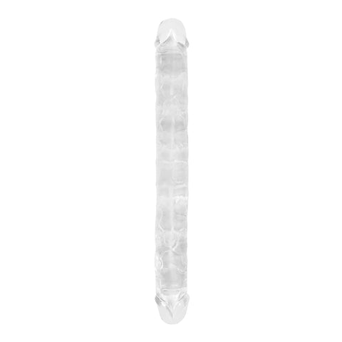 DY Crystal Double Penetration Dildo - Clear 3 Size Optional
