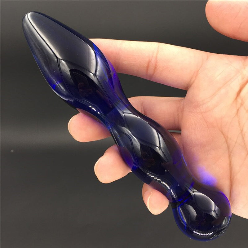 Blue Elves Crystal Glass Anal Plug - Smooth Edition