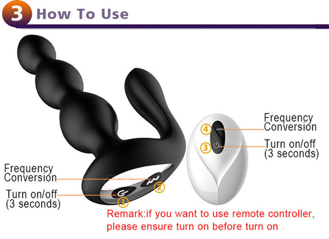 JRL Remote Control Prostate / Vibrating Anal Beads