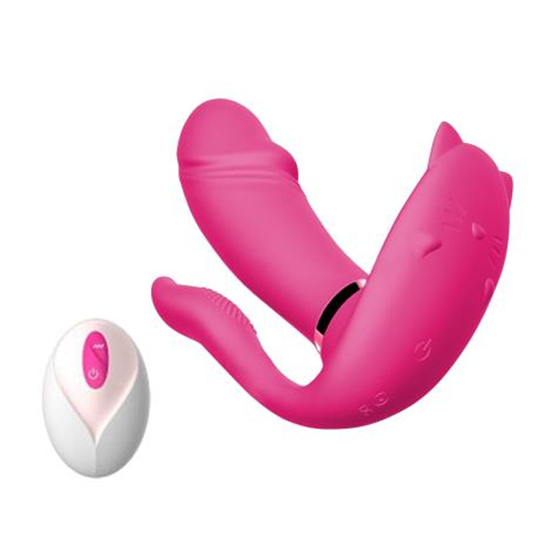 JRL Remote Control Wearable Auto Heating Vibrator - Rose