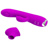 PRETTY LOVE Regina Suction Rabbit Vibrator - Purple