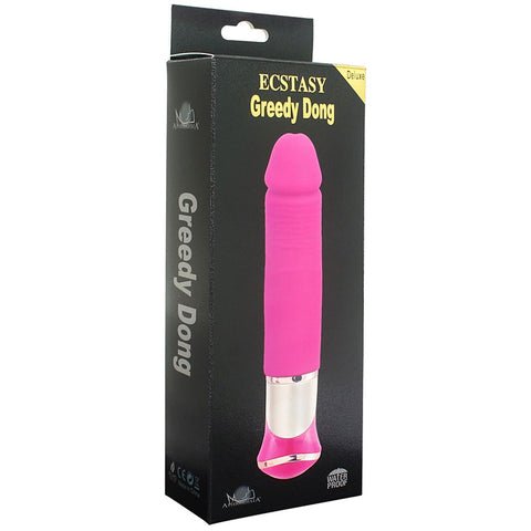 Aphrodisia Vibrator Ecstasy Deluxe Greedy Dildo Vibrator - Rose