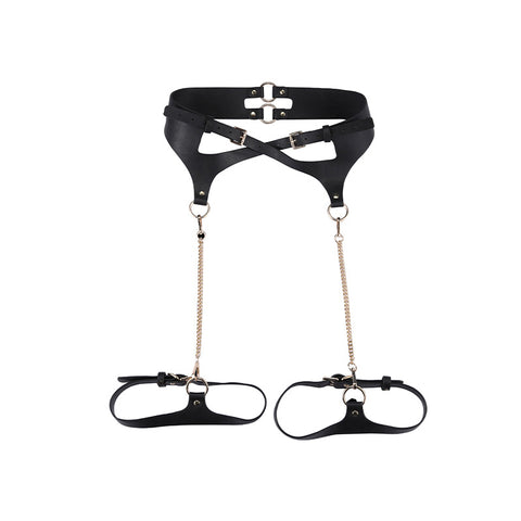 BDSM Sexy Harness Waist & Leg Bondage Restraint Strap Kit