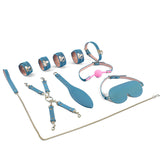 Premium BDSM Erotic Restraint Bondage Kit - 8 Pcs Blue