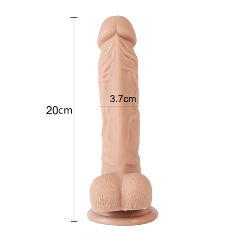 DY 20cm Silicone Super Realistic Dildo - Brown