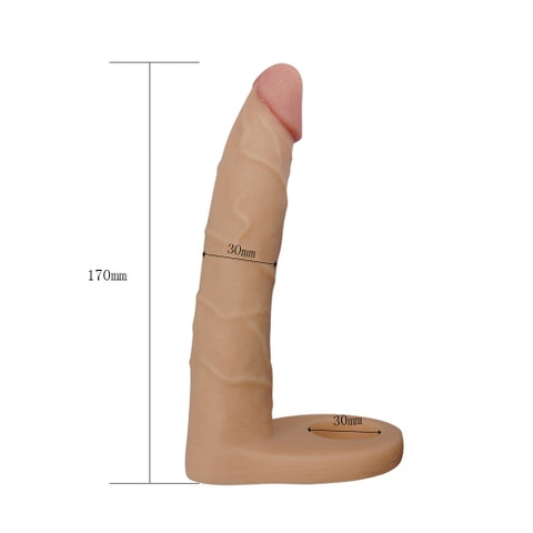 Lovetoy 7" The Ultra Soft Double Penetration Anal Dildo Cock Ring