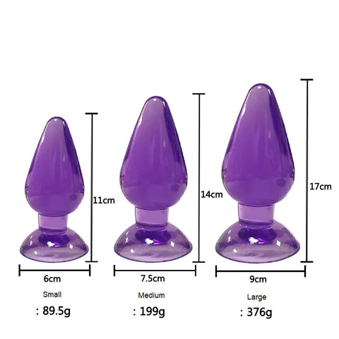 DY Wearable Anal Plug - Purple - S/M/L