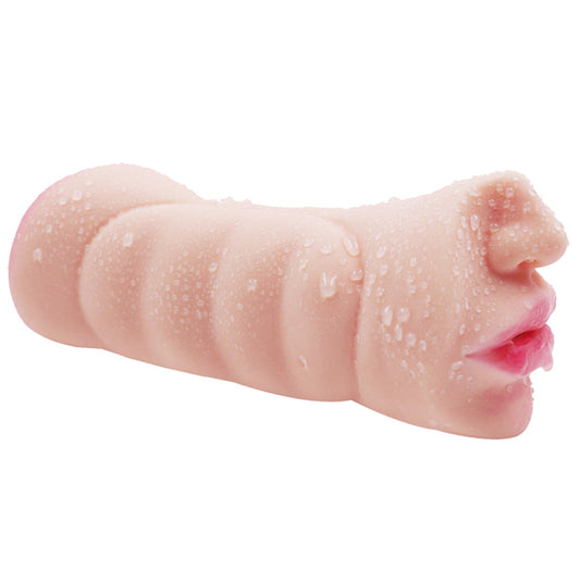 MD Realistic Pussy & Mouth Silicone Male Masturbator - Nose Edition
