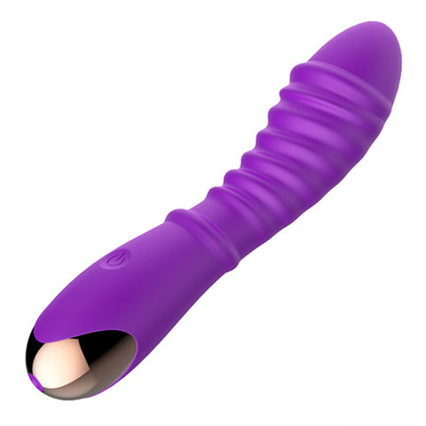 JRL Ribbed 20 Speeds G-Spot Vibrator - Purple
