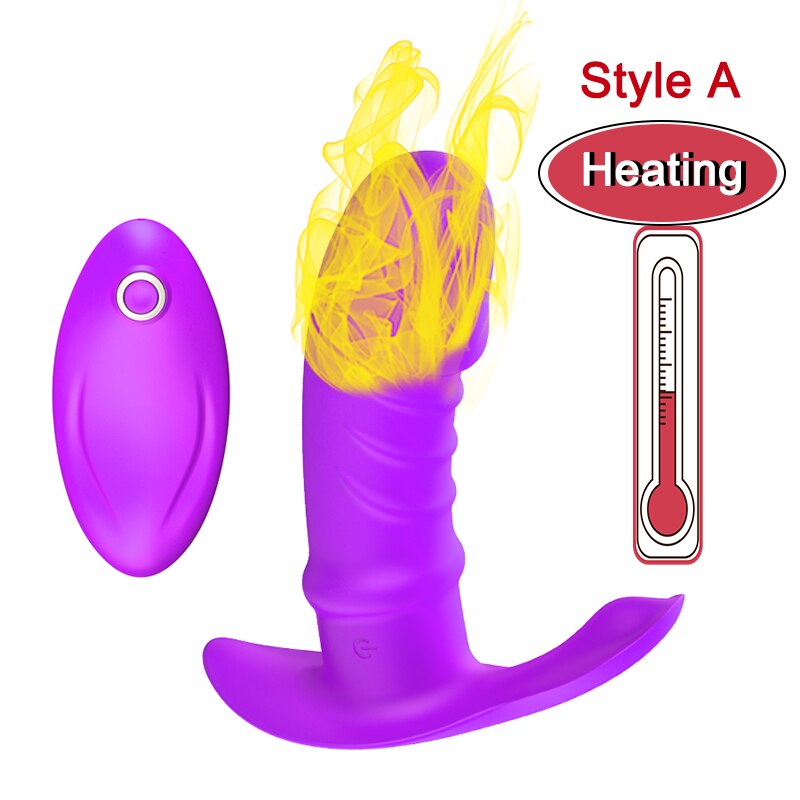 JRL Remote Control Wearable Dildo Vibrating - Auto Heating Edition