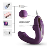 MOLE Clit Suction G-Spot Vibrator Dildo - Purple