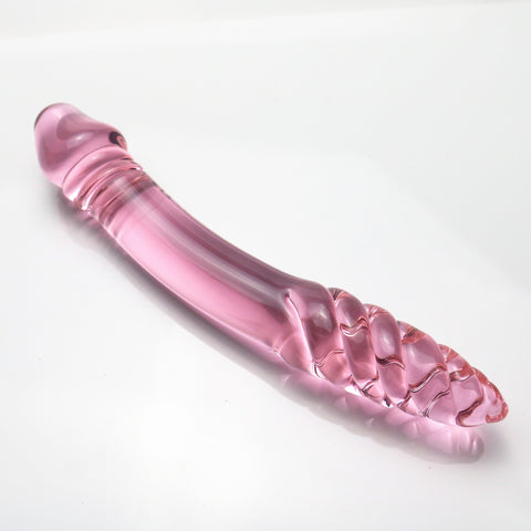 Crystal Glass Dildo Dong / Anal Plug Double Ended 22cm