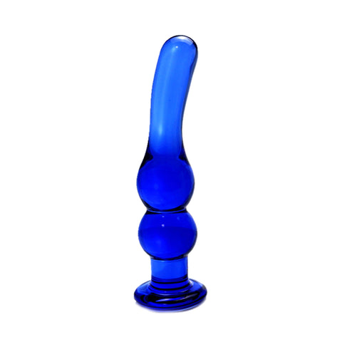 Bluelover 15cm Crystal Glass Thruster Butt Plug / Wearable Anal Beads