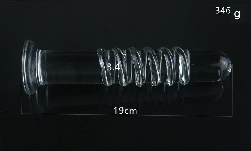 Threaded Pillar Glass Dildo & Anal Plug for Versatile Play - S, M, L Sizes