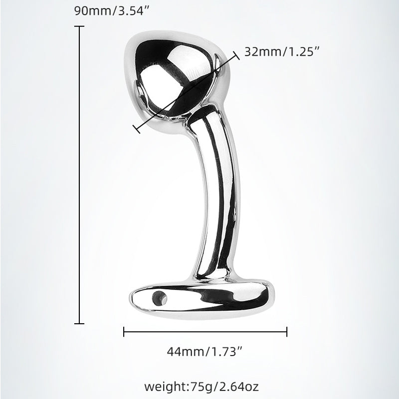 RY BDSM Stainless Steel Anal Plug Butt Plug Wearable - 3 Size S/M/L