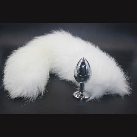 RY Cosplay Stainless Steel Fox Tail Anal Plug - 3 Size Optional