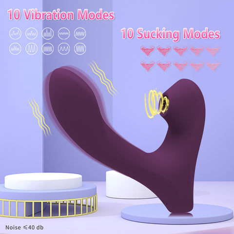 MOLE 10 Modes Clit Sucking & G-Spot Rabbit Vibrator - Purple