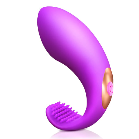 MN Remote Control Wearable Bullet Vibrator - Ribbed Purple