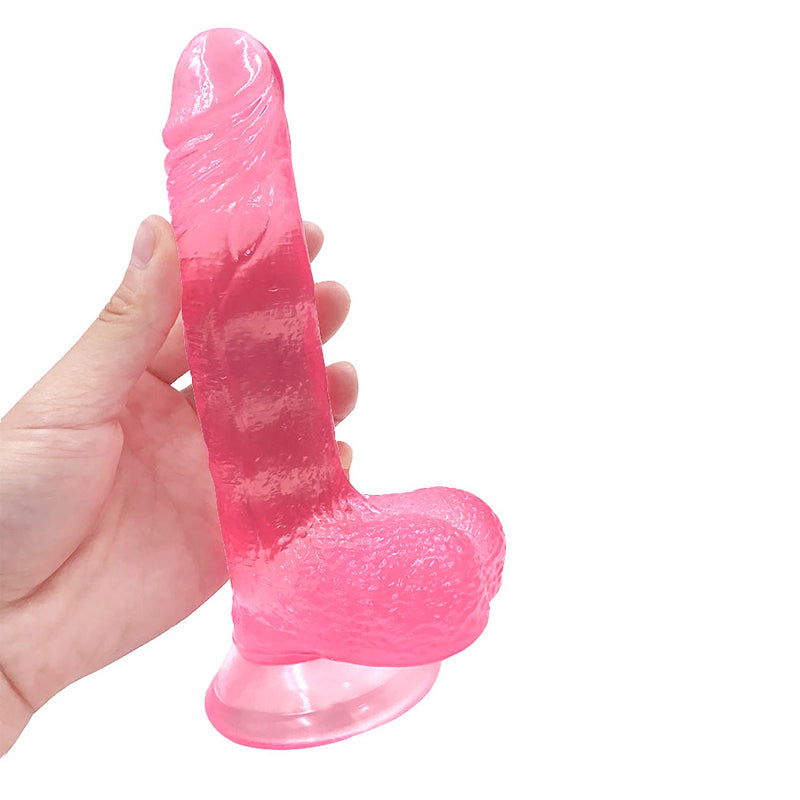 MD 20cm Crystal Realistic Dildo - Pink