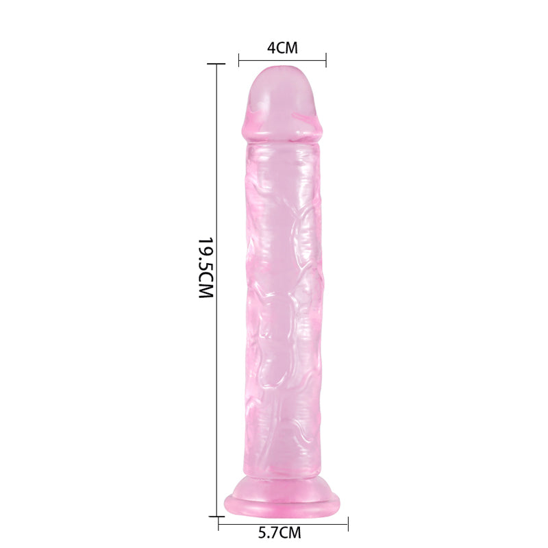DY Crystal Jelly Realistic Dildo - Pink 6 Size Optional